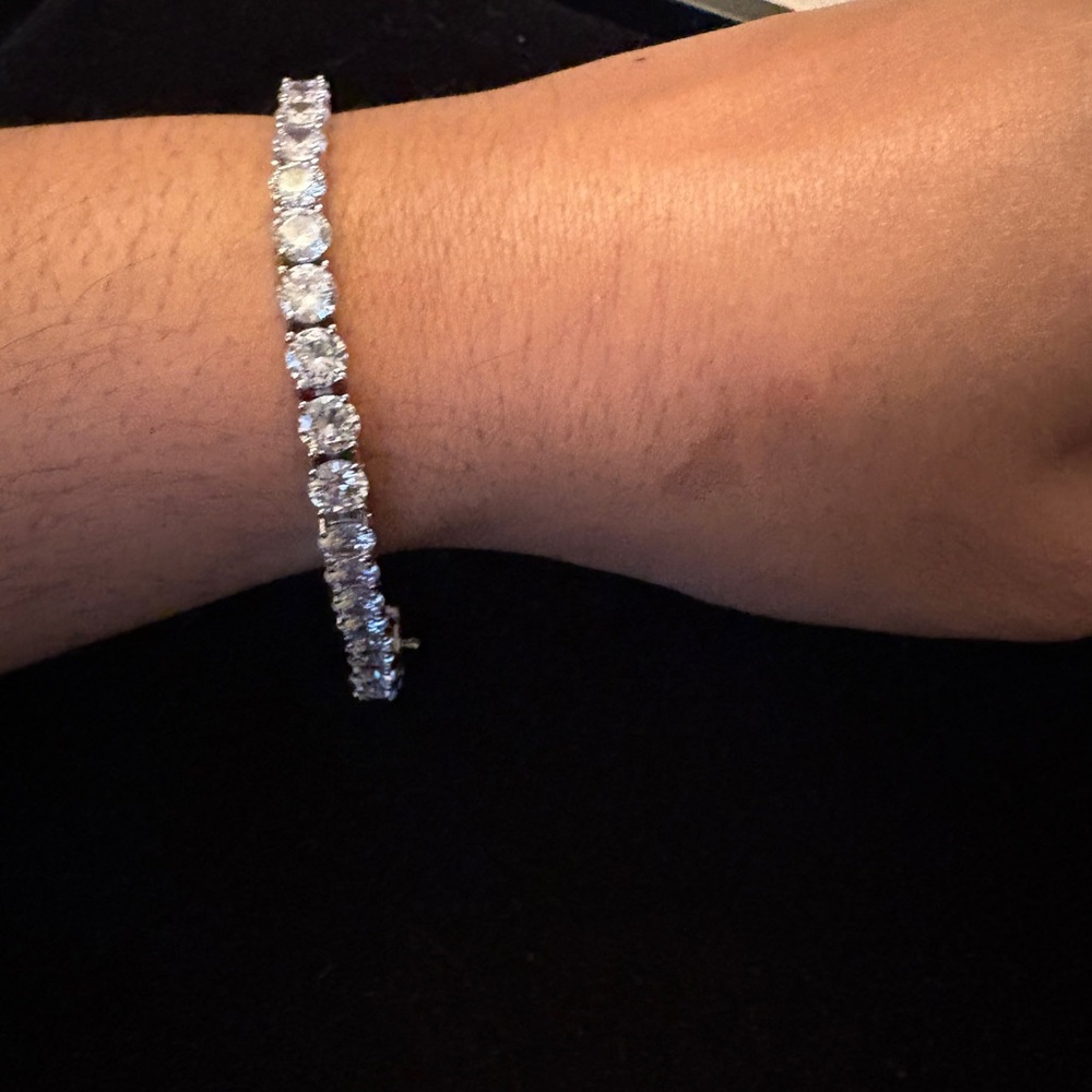 Elegant Sterling Silver Tennis Bracelet